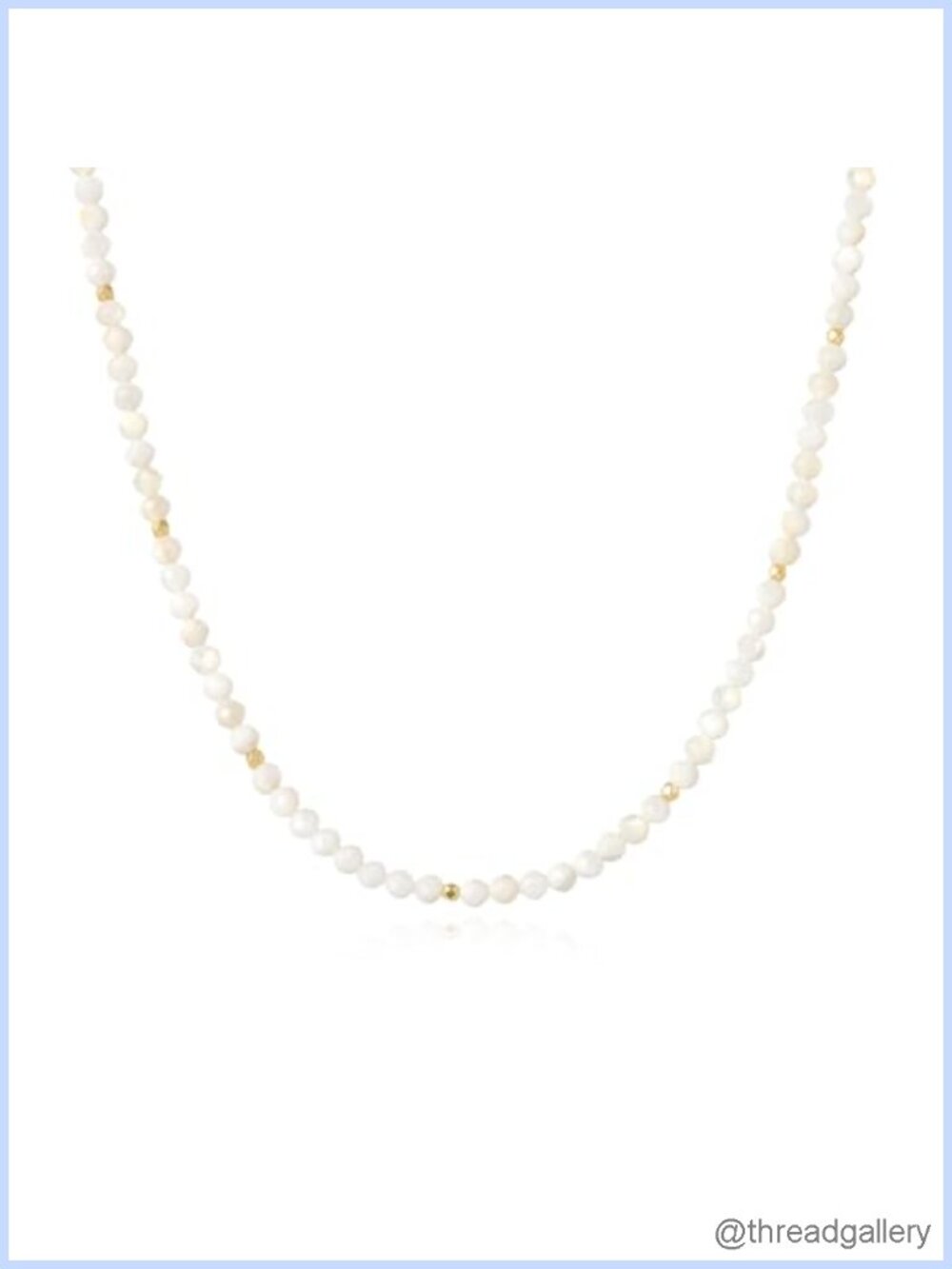 Handmade Beaded Gemstone Choker Necklace in 18K Gold Plated